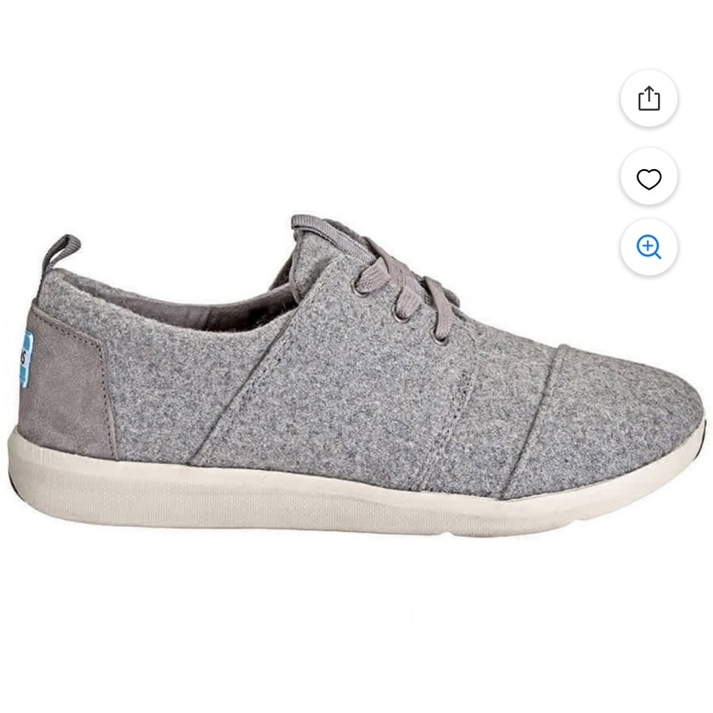 Toms Gray Felt Suede Casual Shoes